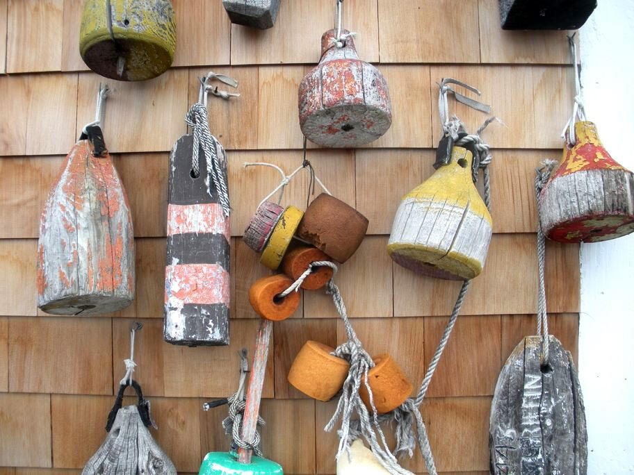 Lobster pot buoys